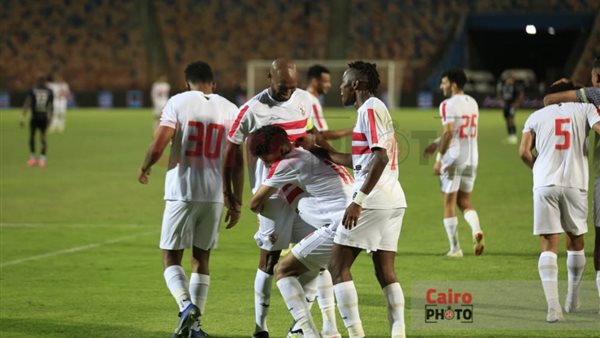 احتفال لاعبي الزمالك