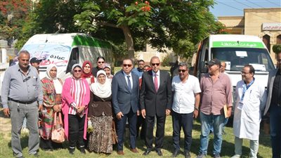 محافظ القليوبية يدشن مبادرة 100 يوم صحة بالقافلة المتنقلة بمدينة بنها