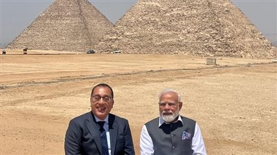 جولة لرئيس الوزراء ونظيره الهندي بمنطقة الأهرامات