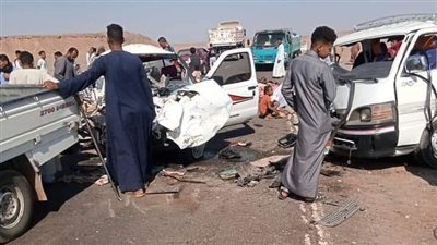 ارتفاع عدد ضحايا حادث طريق إدفو- مرسى علم لـ جثتين و43 مصابًا 