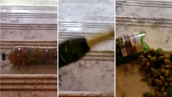 تكسير الزجاجات على