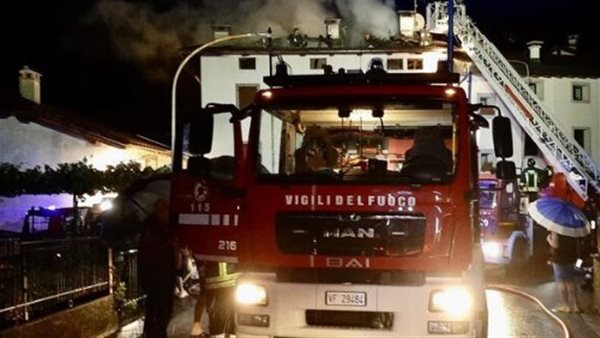 حريق هائل في إيطاليا