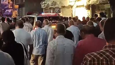 تشييع جنازة طالب سقط في بئر أسانسير بالبحيرة | بث مباشر