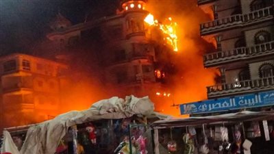 أسماء مصابي حريق عقارين ومحل تجاري بمصيف جمصة
