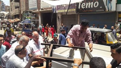 تحرير 32 مخالفة متنوعة خلال حملة مكبرة للإشغالات بمركزين في المنيا
