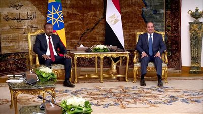 خلال أربعة أشهر | ‏السيسي خلال لقائه آبي أحمد: الشروع في مفاوضات عاجلة للانتهاء من الاتفاق بين مصر وإثيوبيا والسودان لملء سد النهضة وقواعد تشغيله