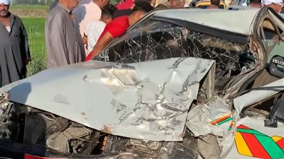 إصابة شخصين في تصادم سيارتين على طريق الربع بالدقهلية 