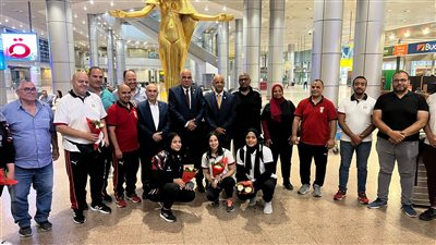 بعثة مصر تعود إلى القاهرة بعد المشاركة بدورة الألعاب العربية بالجزائر