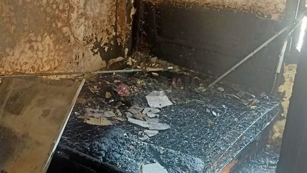 جانب من حريق شقة