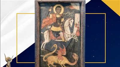 مرسومة على الكتان.. متحف مطار القاهرة يعلن عرض أيقونة القديس مارجرجس