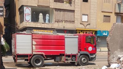 حريق بالسوق التجاري في المنزلة بالدقهلية