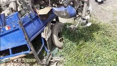 مصرع عامل في حادث انقلاب تروسيكل بسوهاج