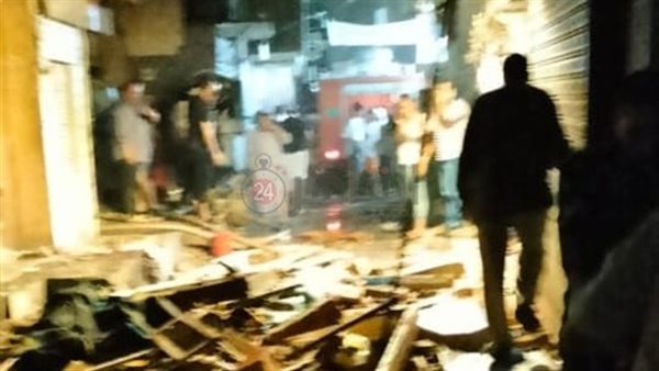 انهيار جزئي بعقار