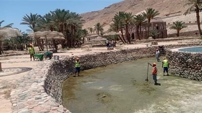 بعد توقفه لعامين.. استعدادات لافتتاح حمام موسى بطور سيناء بعد تطويره 