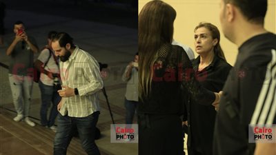 سيمون وأحمد أمين وإدوارد في عزاء والد مي كساب بمسجد المشير طنطاوي | صور