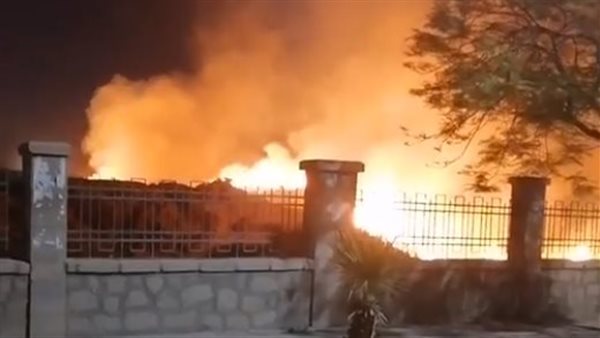 حريق محيط معابد الكرنك