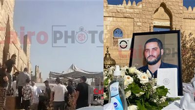 نعش أبيض وكأنه يُزف لقبره.. دفن نجل حسن يوسف وسط دموع والديه | صور