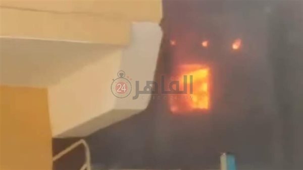 جانب من حريق منزل