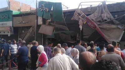 واجهات المحلات اتدمرت.. إصابة شخصين بسبب انفجار أسطوانة غاز داخل مطعم بالمنوفية