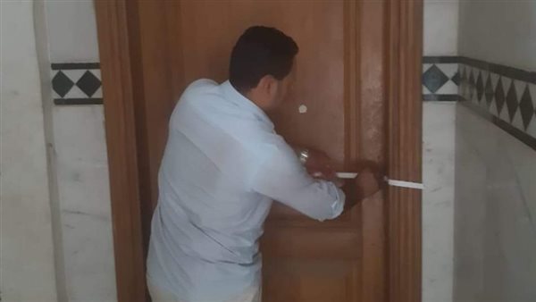 غلق وتشميع مخزن مواد