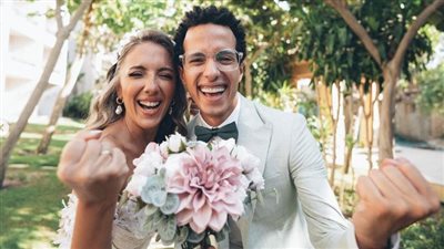 20 صورة من فرح الفنان طه دسوقي على الاستايلست نادين