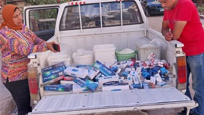 ضبط منتجات ألبان وكميات من السجائر مجهولة المصدر في الإسكندرية 