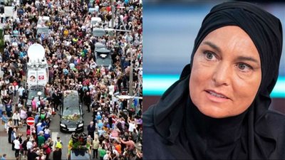 الآلاف خارج منزل المغنية المسلمة سينيد أوكونور لتوديعها بعد أداء صلاة الجنازة