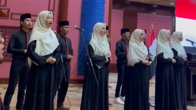 بلادي بلادي لكي حبي وفؤادي.. طلاب إندونيسيا يرددون النشيد الوطني حبا في مصر وتقديرا للأزهر