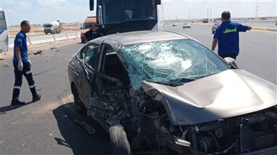 إصابة 3 أشخاص بينهم طفلة في انقلاب سيارة ملاكي على طريق صدر الحيطان بشمال سيناء