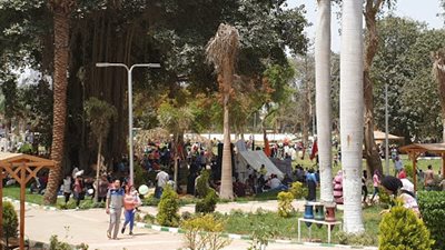 دوريات أمنية ثابتة ومتحركة لمنع دخول المواطنين حدائق القناطر في شم النسيم