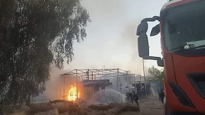 الحماية المدنية تسيطر على حريق بالمدينة الصناعية في قنا (صور)