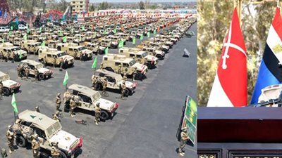  وزير الدفاع يتفقد اصطفاف عناصر قوات الصاعقة للوقوف على مستوى الكفاءة القتالية