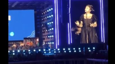 أنغام تستعد لحفلها في العلمين ببروفات قبل انطلاقه بساعات