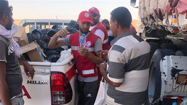 جانب من المساعدات