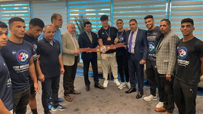 وزير الرياضة يستقبل أبطال المصارعة بعد المشاركة ببطولة العالم للشباب بالأردن
