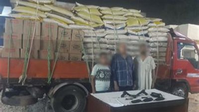8 أطنان أرز وكراتين زيت.. القبض على عصابة سرقة المواد الغذائية بالجيزة 