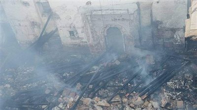 قلوبنا تبكي.. صدمة وحزن بعد حريق مسجد البيه الأثري بالدقهلية
