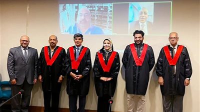 مناقشة أول رسالة ماجستير لمعيد في كلية الذكاء الاصطناعي بـ العربية للعلوم والتكنولوجيا