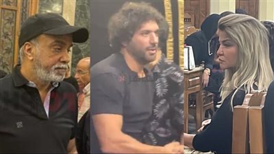 حسن الرداد وعلا غانم وسليمان عيد في عزاء شقيق عمرو عبد الجليل