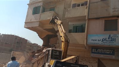 لم يسفر عن إصابات.. بدء أعمال إزالة العقار المنهار بالدقهلية 