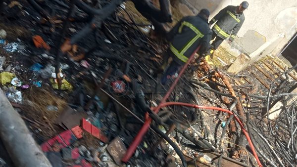 جانب من الحريق