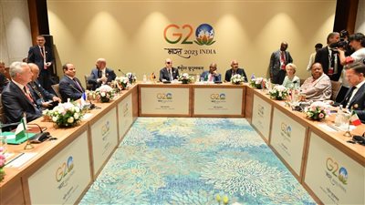 السيسي: عضوية الاتحاد الإفريقي بمجموعة العشرين خطوة لإتاحة الفرصة لوضع أولويات القارة على الأجندة الدولية