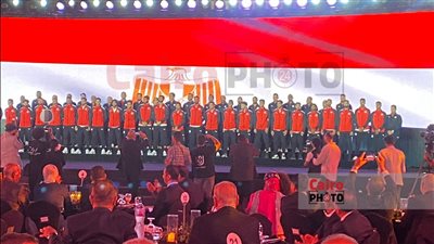 صورة جماعية لمنتخب مصر قبل الإعلان عن الراعي الجديد