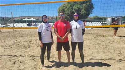منتخب سيدات الطائرة الشاطئية يتأهل لثمن نهائي البحر المتوسط هيراكليون 2023