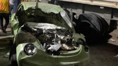 تريللا تدهس عددا من السيارات بحملية الزيتون.. وانتقال الإسعاف لمكان الحادث| صور