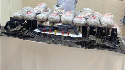 سقوط تاجر مخدرات بحوزته 55 كجم حشيش وهيدرو وبندقية بالشرقية
