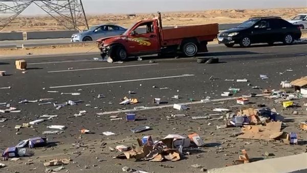 انقلاب سيارة محملة