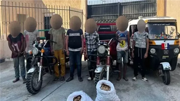 المتهمين والمضبوطات