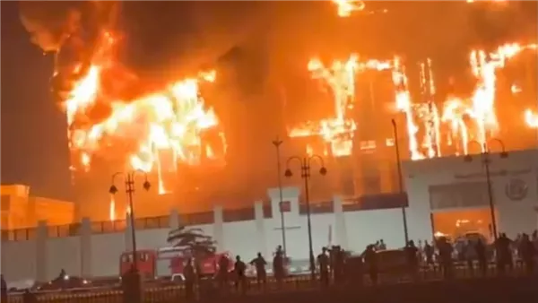 حريق مدرية أمن الاسماعيلية