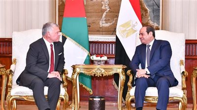السيسي والملك عبد الله يشددان على ضرورة وقف العنف بين فلسطين وإسرائيل وحل الدولتين